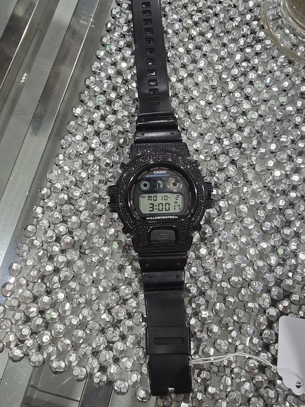 G-Shock Black Digital Illuminator Watch with Textured Bezel